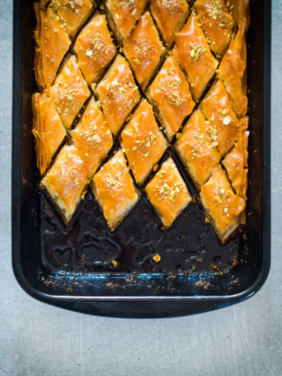 Baklava s orasima i pistacijom